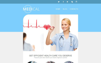 Responzivní Newsletter šablona "Medical Responsive Newsletter Template" #52745