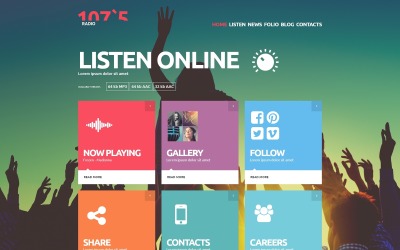 Reszponzív Online Radio Joomla sablon 52769