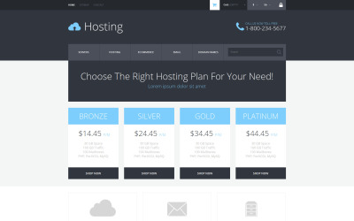 Tema PrestaShop del fornitore di servizi di hosting