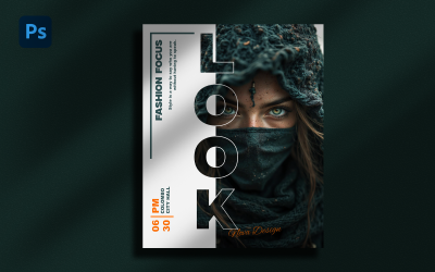 Bedrijfsmodeflyer PSD-sjabloon voor moderne evenementpromotie