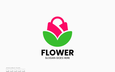 Blumenladen-Logo-Vorlage, Vektordesign