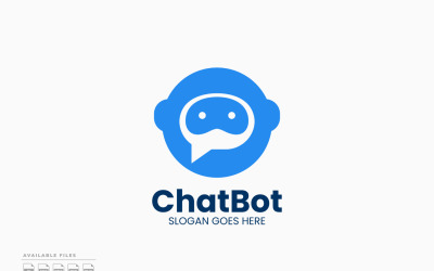Chat Bot Logo Template Vector Design