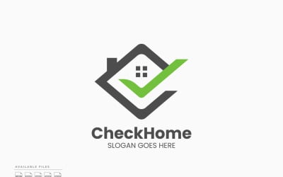 Check Home Logo Template Vector Design
