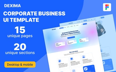 DEXIMA – Plantilla de interfaz de usuario empresarial moderna