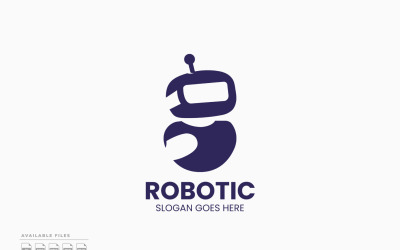 Дизайн шаблону векторного логотипу робота