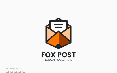 Fox Post logó sablon vektor tervezés