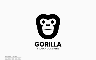 Gorilla Play Logo Vorlage Vektordesign