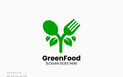 Green Food Logo Template Vector Design