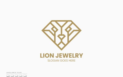 Lejon smycken logotyp mall vektor design