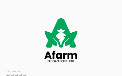 Letter A Farm Logo Sjabloon Vectorontwerp