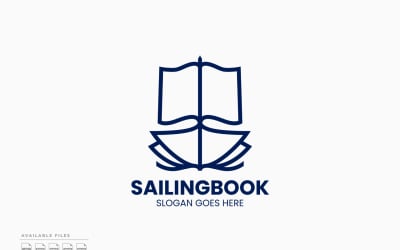 Logo sjabloon voor zeilboek vectorontwerp
