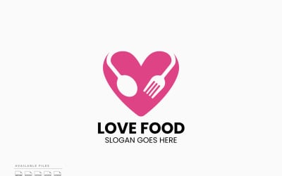 Love Food Logo Template Vector Design