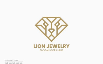 Löwe-Schmuck-Logo-Vorlage, Vektordesign