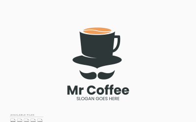 Mister Coffee Logo Sjabloon Vector Ontwerp
