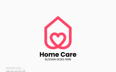Modello di logo per l&amp;#39;assistenza domiciliare - Design vettoriale