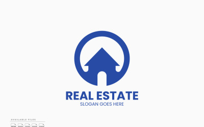 Modelo de logotipo simples para imobiliária