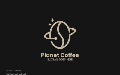 Modelo de logotipo vetorial da Planet Coffee