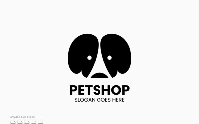Paris Pet Shop Logo Şablonu Vektör Tasarımı