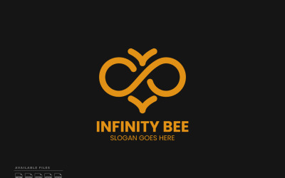Шаблон логотипа Infinity Bee Векторный дизайн
