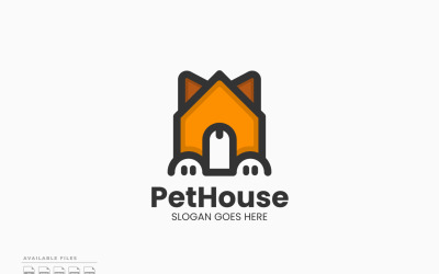 Шаблон логотипа Pet House Векторный дизайн