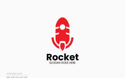 Шаблон логотипа подкаста Rocket, векторный дизайн