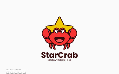 Sternkrabbe Logo Vorlage Vektordesign
