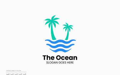 Szablon logo oceanu wektor projekt