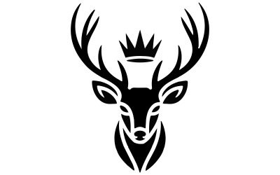 En logotypillustration med ett hjorthuvud