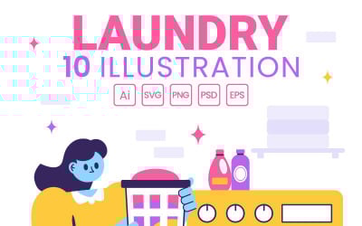 10 Illustrazione della lavanderia