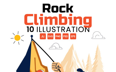 10 Illustrazione di arrampicata su roccia