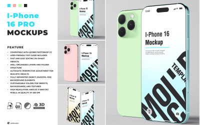 I-Phone 16 PRO Mockup Sets