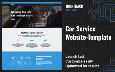 IronTrack Motors - Riparazione auto | Modello Drupal reattivo