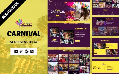 Jollyride - šablona WordPress Elementor pro kulturní karneval a zábavní park