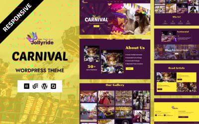 Jollyride - Tema Elementor de WordPress para carnaval cultural y parque de atracciones