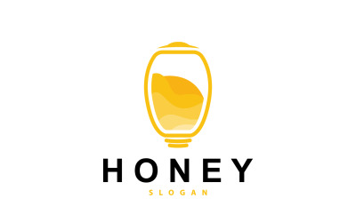 Logotipo de miel, abeja, animal, vector V1