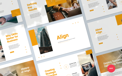 Modello di presentazione PowerPoint OKR (obiettivi e risultati chiave)