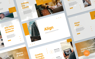 Modelo de apresentação de OKR (Objetivos e Resultados-chave) do Google Slides