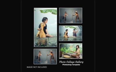 Modern Photo Collage Mockup Template