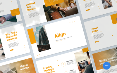 OKR (Cele i kluczowe wyniki) Szablon prezentacji Keynote