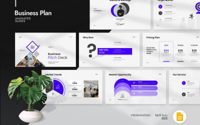 Plantilla de Google Slides para plan de negocios 2037