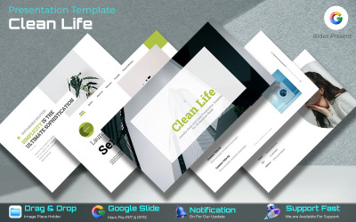 Szablony prezentacji Google Clean Life