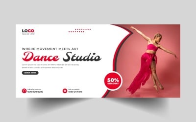 Dance Studio Social Media Cover Banner Template