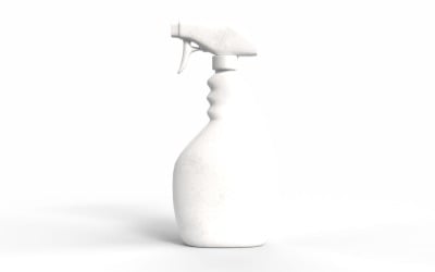 Modelo 3D de botella con pulverizador limpiador