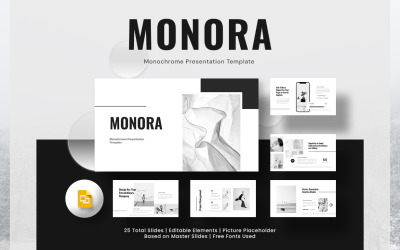 Monora - Monochromatyczny szablon Google Slides