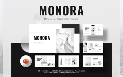 Монора - Монохромний шаблон PowerPoint