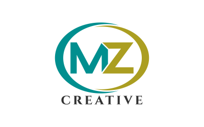 MZ Letter Unique Design Logo Template