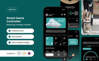 Domora – Шаблон дизайна пользовательского интерфейса для умного дома