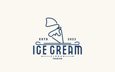 Ice Cream Logo Vector Fresh Sweet V5