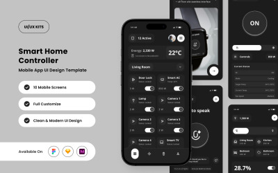 Movo – шаблон дизайну інтерфейсу застосунку для розумного життя