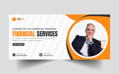 Finansal Hizmetler Sosyal Medya Kapak Afiş Şablonu